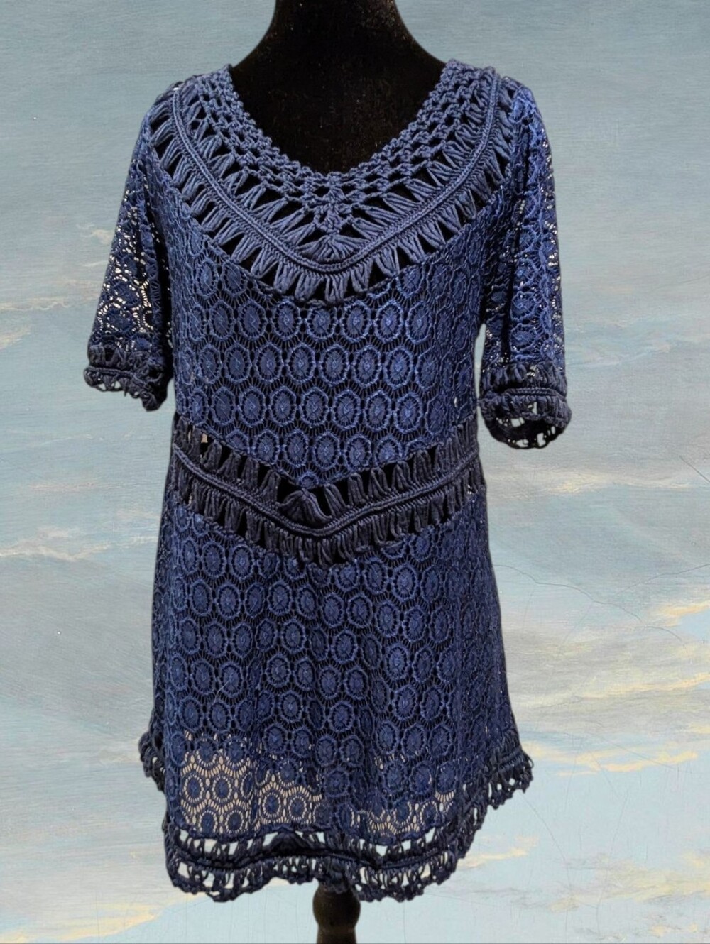Blue Crochet Top or Dress